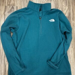 The North Face Quarter Zip Sweater in Teal